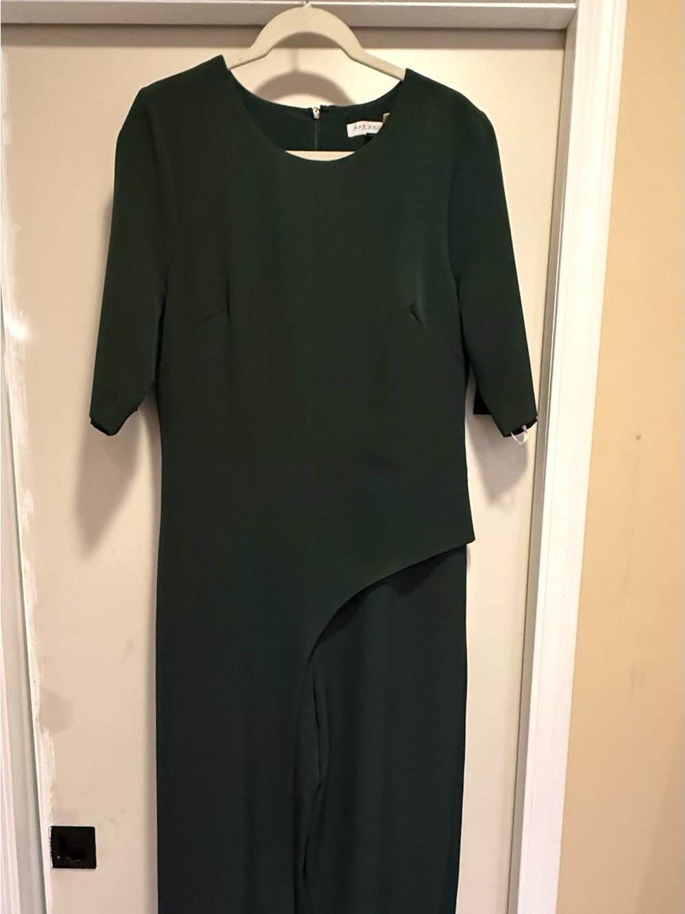 Dark Green Women's Asymmetric Sheath Dress